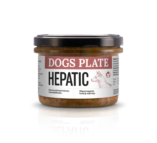 Dogs Plate Vet Hepatic 180g Karma specjalistyczna z mięsa indyka dla psów z chorobami
