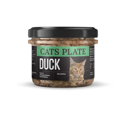 Cats Plate Duck 180g Karma z mięsa kaczki dla kota