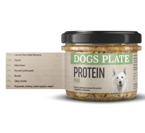 Dogs Plate Protein 180g Karma dla psów z wartościowego białka owadów