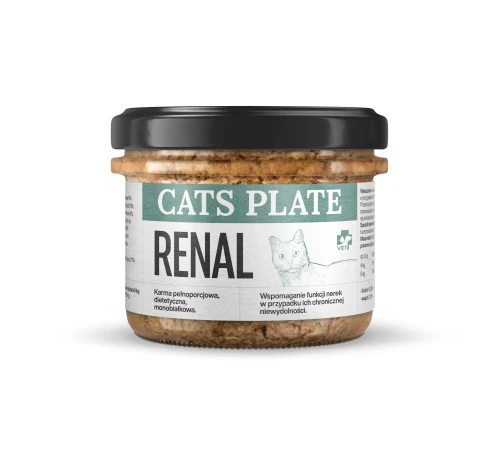 Zestaw 12 słoików - Cats Plate Vet Renal z Wołowiną 180g