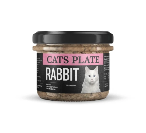 Zestaw 12 słoików Cats Plate Rabbit 180g