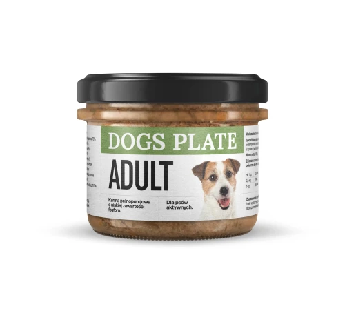 Zestaw 12 słoików - Dogs Plate Adult 180g