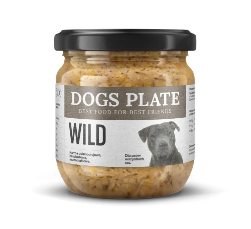 Dogs Plate Wild 360g Karma monobiałkowa z mięsa dzika