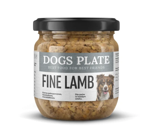Dogs Plate Fine Lamb 360g Karma monobiałkowa z mięsa jagnięcego