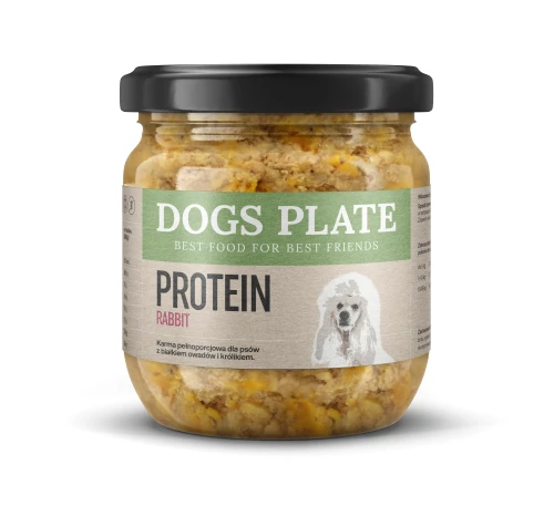 Dogs Plate Protein z mięsem królika 360g Karma dla psów z mięsem z królika i białkiem owadów