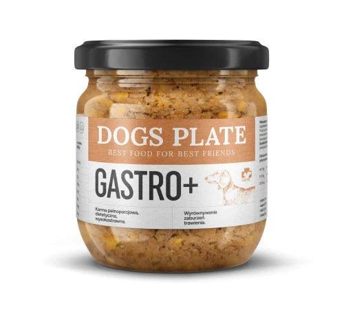 Zestaw 12 słoików - Dogs Plate Vet Gastro+ 360g