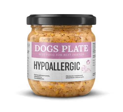Zestaw 24 słoików - Dogs Plate Vet Hypoallergic 360g