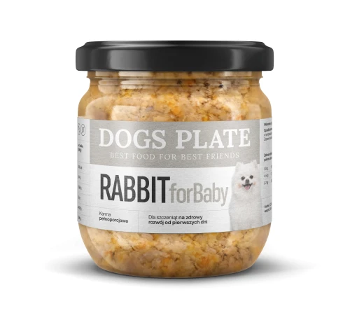 Zestaw 24 słoików - Dogs Plate for Baby Rabbit 360g