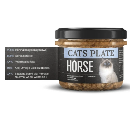 Cats Plate Horse 180g