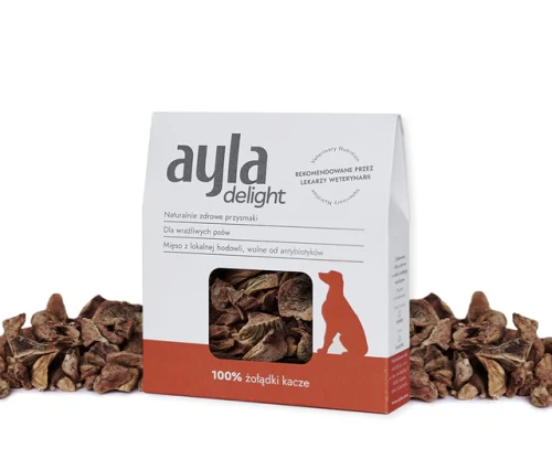 AYLA-Delight-pies-przysmaki-liofilizowane-kaczka-zoladki-przod.webp
