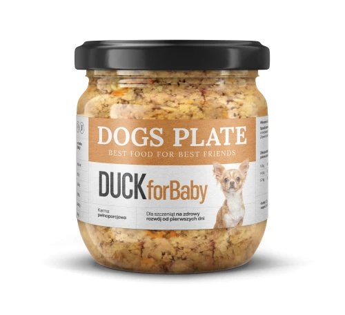 Dogs Plate for Baby Duck 360g Karma z mięsa z kaczki dla szczeniąt