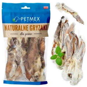 PETMEX Ucho Królika z Futrem Gryzak Naturalny 100g