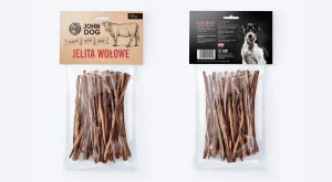 JOHN DOG Jelita wołowe dla psa – suszony gryzak 150g