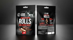 JOHN DOG Rurki z Wołowiny Szwajcarskiej 93% - Przysmaki treningowe 90g