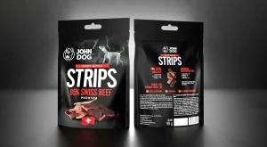 JOHN DOG Paski z Wołowiny Szwajcarskiej 95% - Przysmaki treningowe 90g