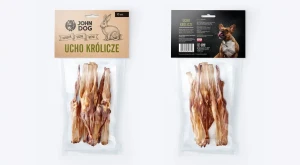 JOHN DOG Ucho Królicze dla Psa 10 szt.