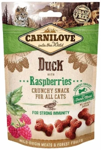 CARNILOVE Crunchy Snack Duck & Raspberries - Kaczka z Malinami dla Kota 50g