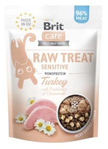Brit Care Cat Raw Treat Sensitive Turkey with Probiotics & Chamomile 40g