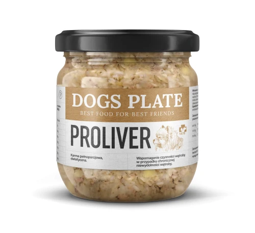 Dogs Plate Proliver 360g Karma specjalistyczna z mięsa indyka z obniżoną zawartością