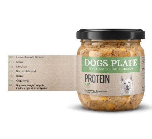 Dogs Plate Protein 360g Karma dla psów z wartościowego białka owadów