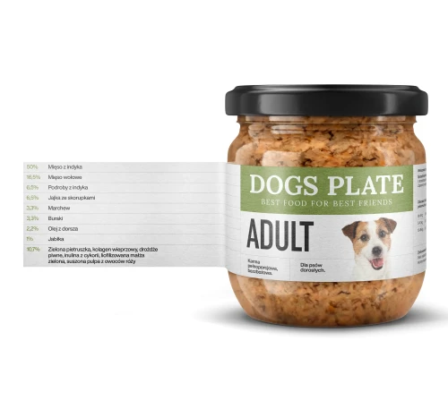 Zestaw 48 słoików - Dogs Plate Adult 360g