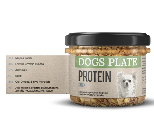 Zestaw 48 słoików - Dogs Plate Protein z mięsem z kaczki 180g