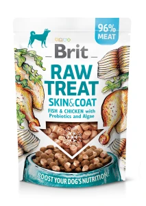 Promocja! BRIT Przysmak Raw Treat Skin&Coat Fish&Chicken dla Psa 40g