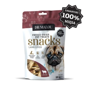 Dr Malou Liofilizowana wątroba jagnięca 100% przysmak dla psów 50g