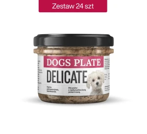 Zestaw 24 słoików - Dogs Plate Delicate 180g