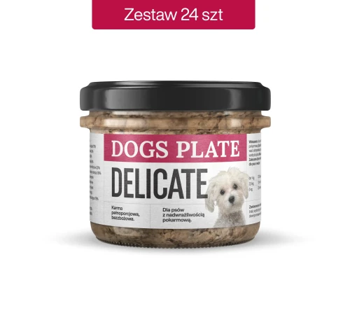 Dogs Plate Delicate zestaw 24