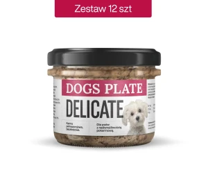 Zestaw 12 słoików - Dogs Plate Delicate 180g