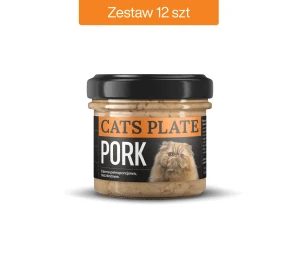 Zestaw 12 słoików - Cats Plate Pork 100g