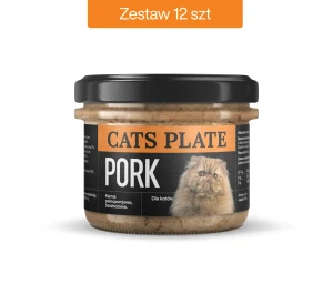 Zestaw 12 słoików - Cats Plate Pork 180g