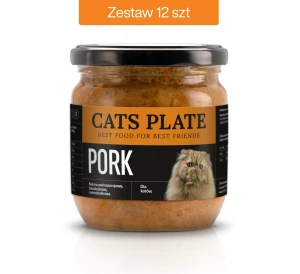 Zestaw 12 słoików - Cats Plate Pork 360g