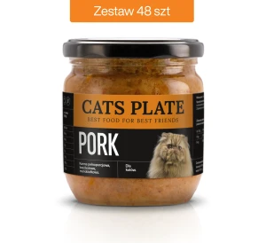 Zestaw 48 słoików - Cats Plate Pork 360g