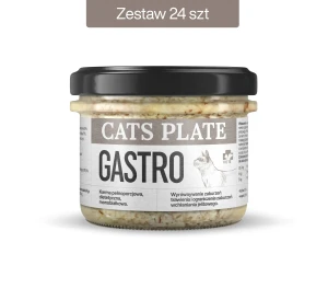 Zestaw 24 słoików - Cats Plate Vet Gastro 180g 