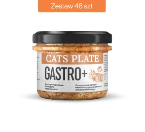 Zestaw 48 słoików - Cats Plate Vet Gastro+ 180g