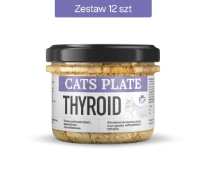 Zestaw 12 słoików - Cats Plate Vet Thyroid 180g