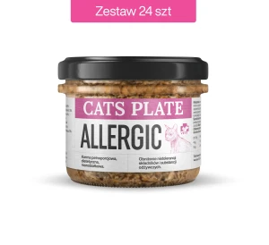 Zestaw 24 słoików - Cats Plate Allergic 180g