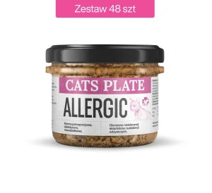 Zestaw 48 słoików - Cats Plate Allergic 180g