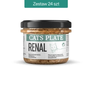 Zestaw 24 słoików - Cats Plate Vet Renal z Wołowiną 180g