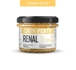 Zestaw 48 słoików Cats Plate Renal z kaczką 180g