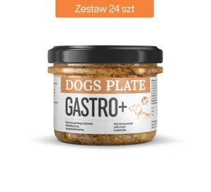 Zestaw 24 słoików - Dogs Plate Vet Gastro+ 180g