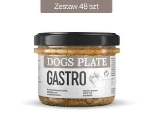 Zestaw 48 słoików - Dogs Plate Vet Gastro 180g