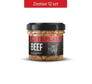  Zestaw 12 słoików - Cats Plate Beef 100g