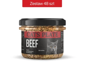  Zestaw 48 słoików - Cats Plate Beef 180g