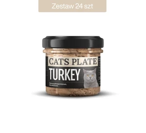 Zestaw 24 słoików - Cats Plate Turkey 100g - oszczędzasz 30 PLN