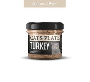 Zestaw 48 słoików - Cats Plate Turkey 100g - oszczędzasz 90 PLN