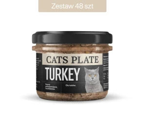 Zestaw 48 słoików - Cats Plate Turkey 180g - oszczędzasz 134 PLN
