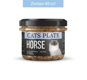 Zestaw 48 słoików - Cats Plate Horse 180g